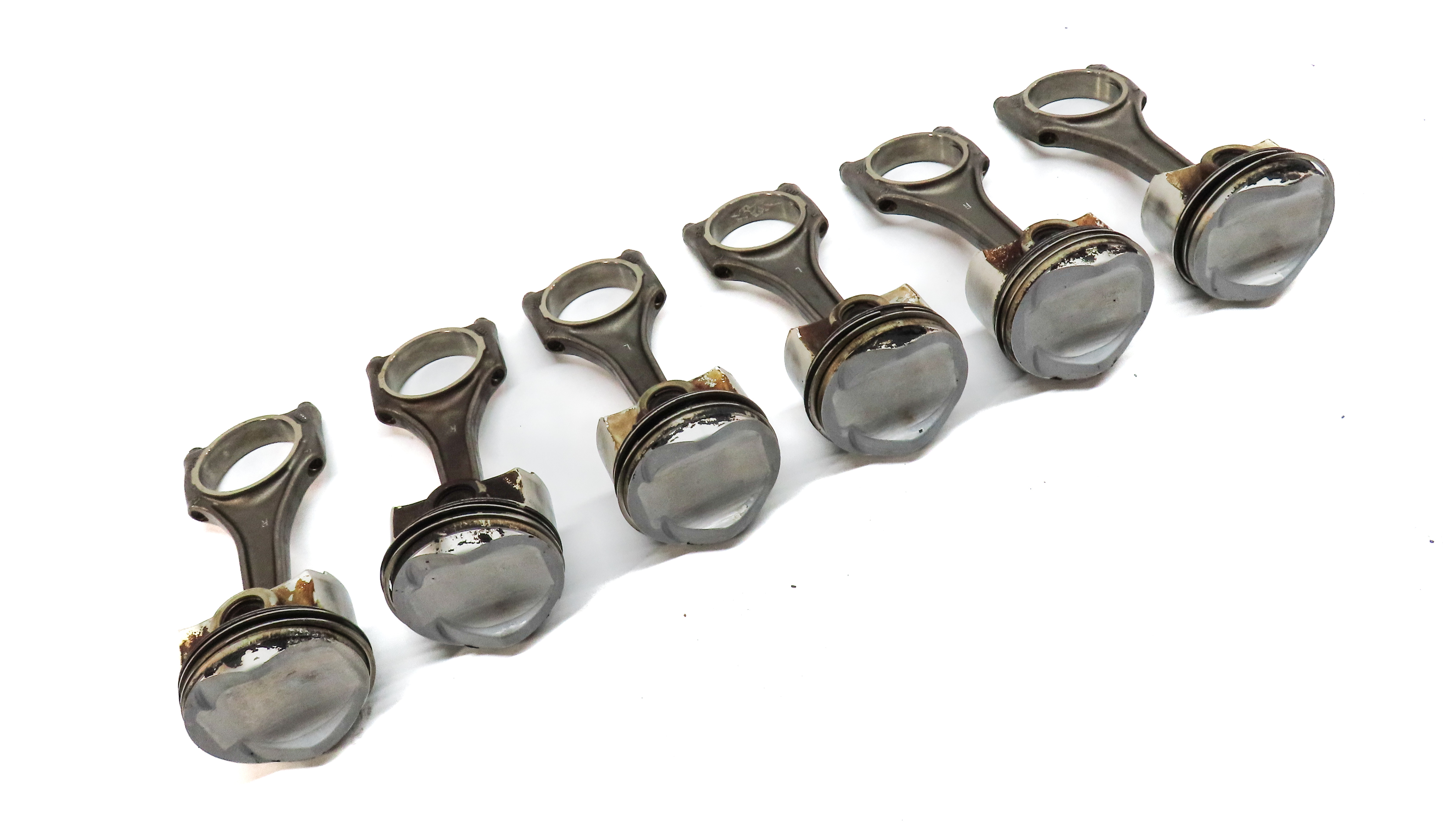 11-18 VW AUDI A3 A4 A5 A6 Q5 TT BEETLE JETTA TIGUAN 2.0L TURBO PISTON & ROD SET6 — exact item pictured